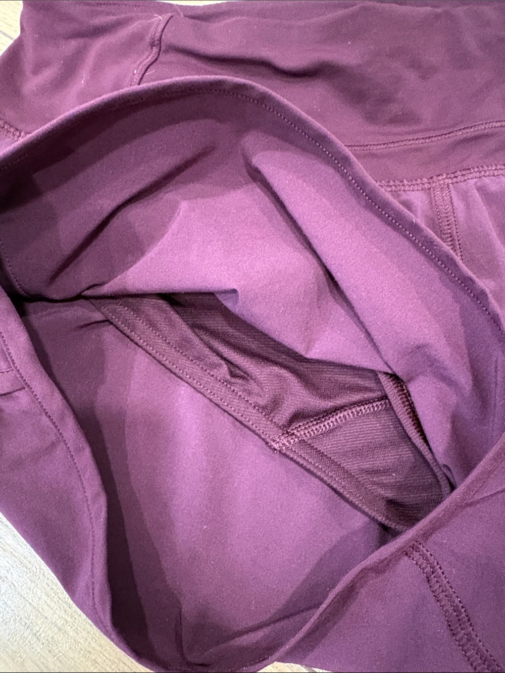 lululemon athletica Women's Deep Wine Athletic Shorts - Picture 3 of 9